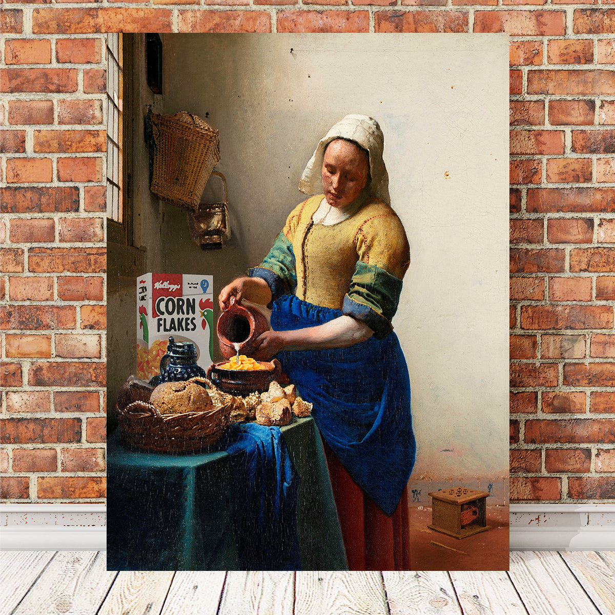 Girl With Cornflakes _ Milk Wall Art
