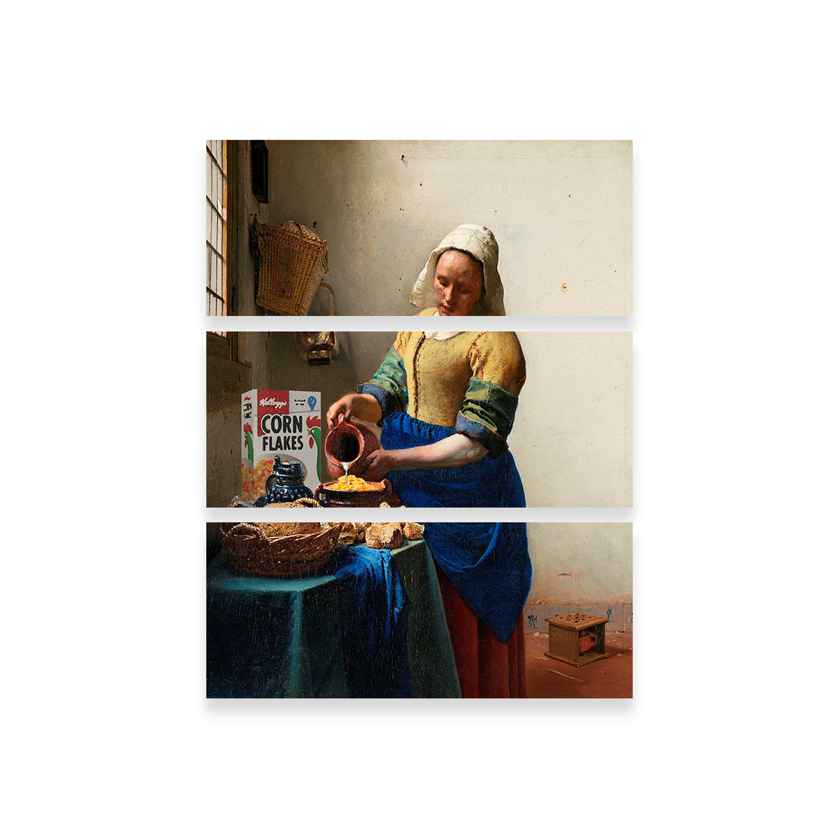 Girl With Cornflakes _ Milk Wall Art