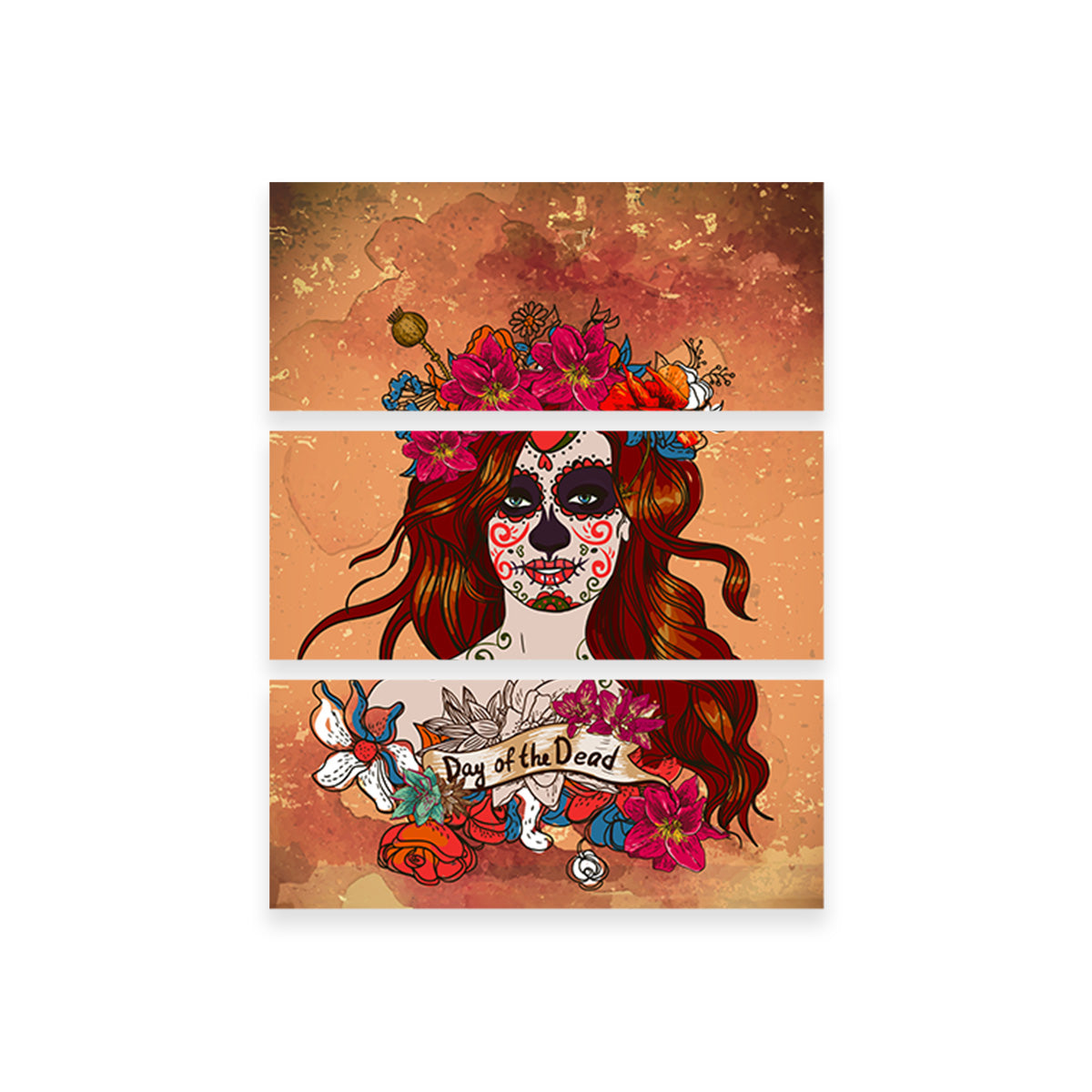 Girl With Sugar Skull Wall Art