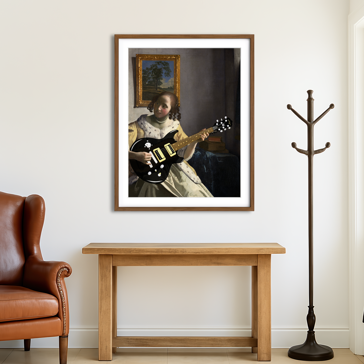 AUTO-MOCKUP ROOM | Girl With an Electric Guitar Wall Art