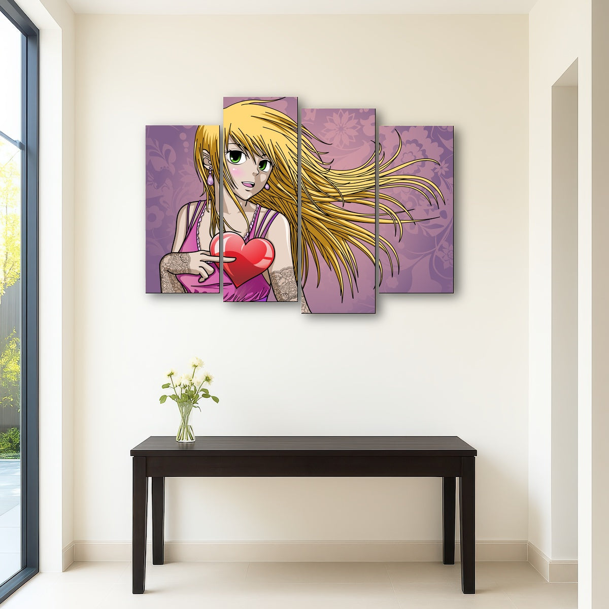 AUTO-MOCKUP ROOM | Girl holding heart