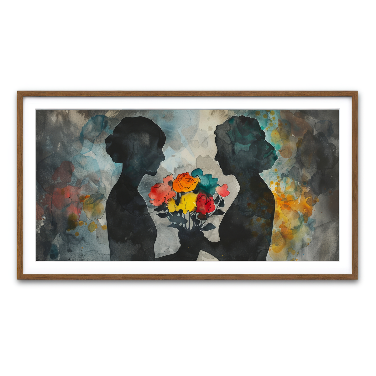 Framed Print 2x1 Walnut