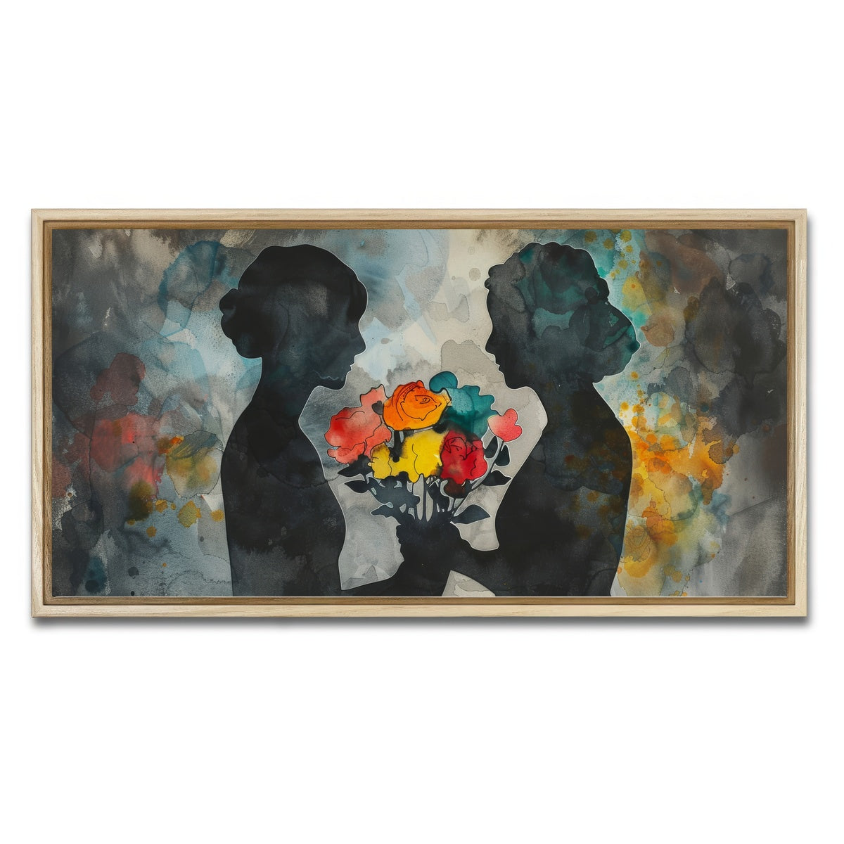 AUTO-MOCKUP WHITE | Give Flowers | 1 Piece | Natural Framed Canvas | group=2x1