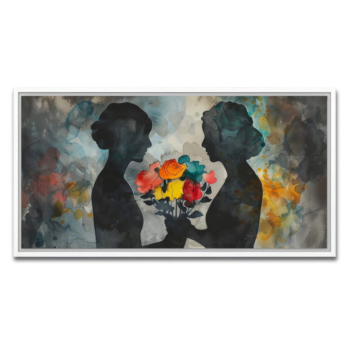 AUTO-MOCKUP WHITE | Give Flowers | 1 Piece | White Framed Canvas | group=2x1