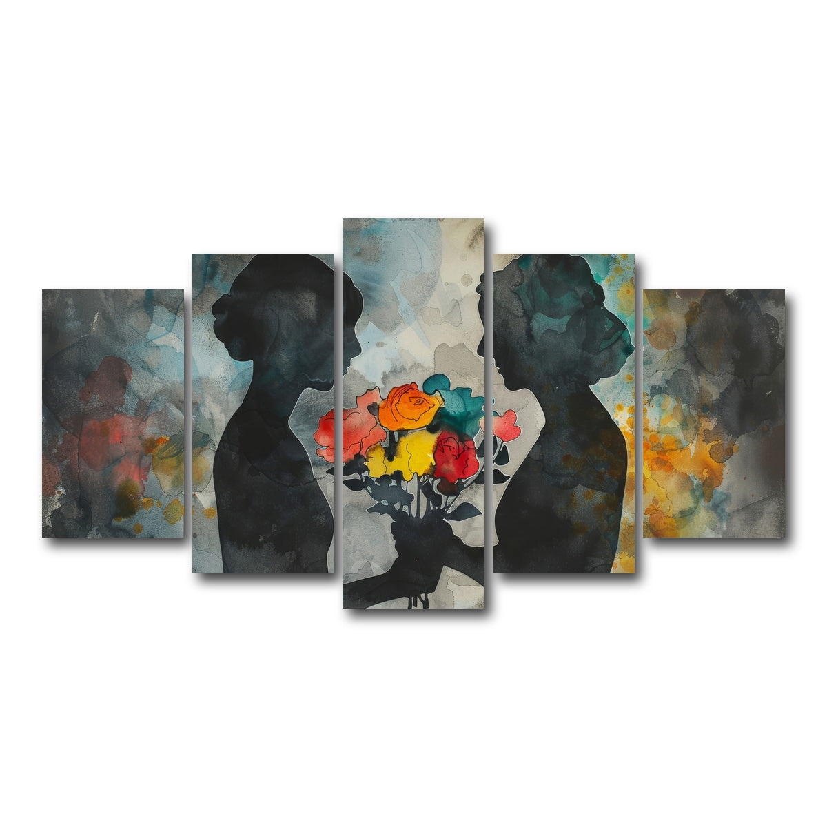 AUTO-MOCKUP WHITE | Give Flowers | 5 Piece | Gallery Wrap Canvas | group=5_normal