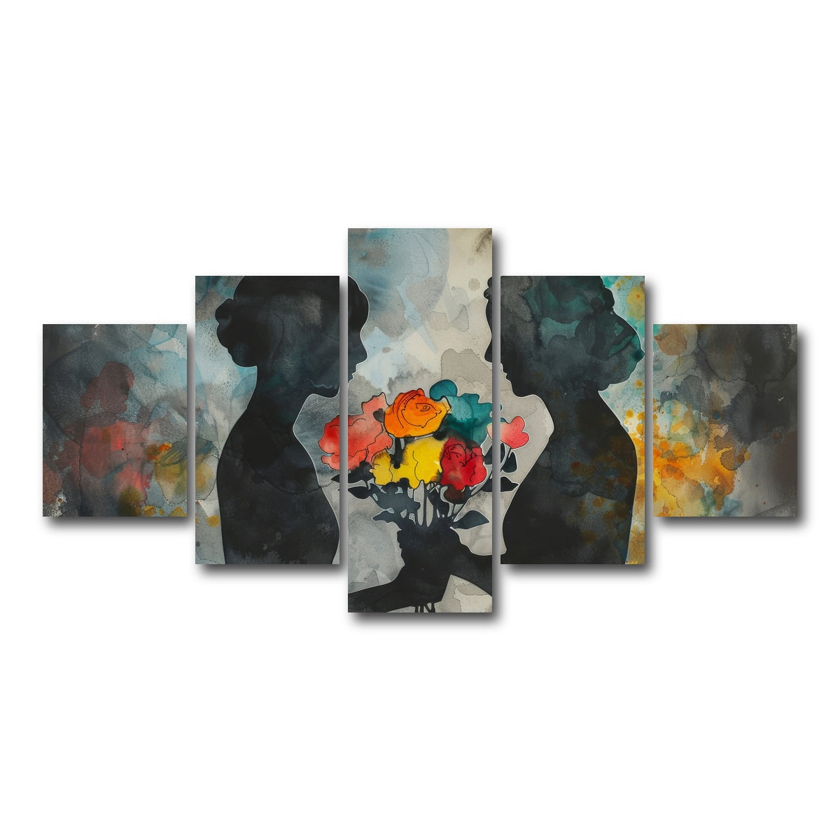 AUTO-MOCKUP WHITE | Give Flowers | 5 Piece | Gallery Wrap Canvas | group=5_short