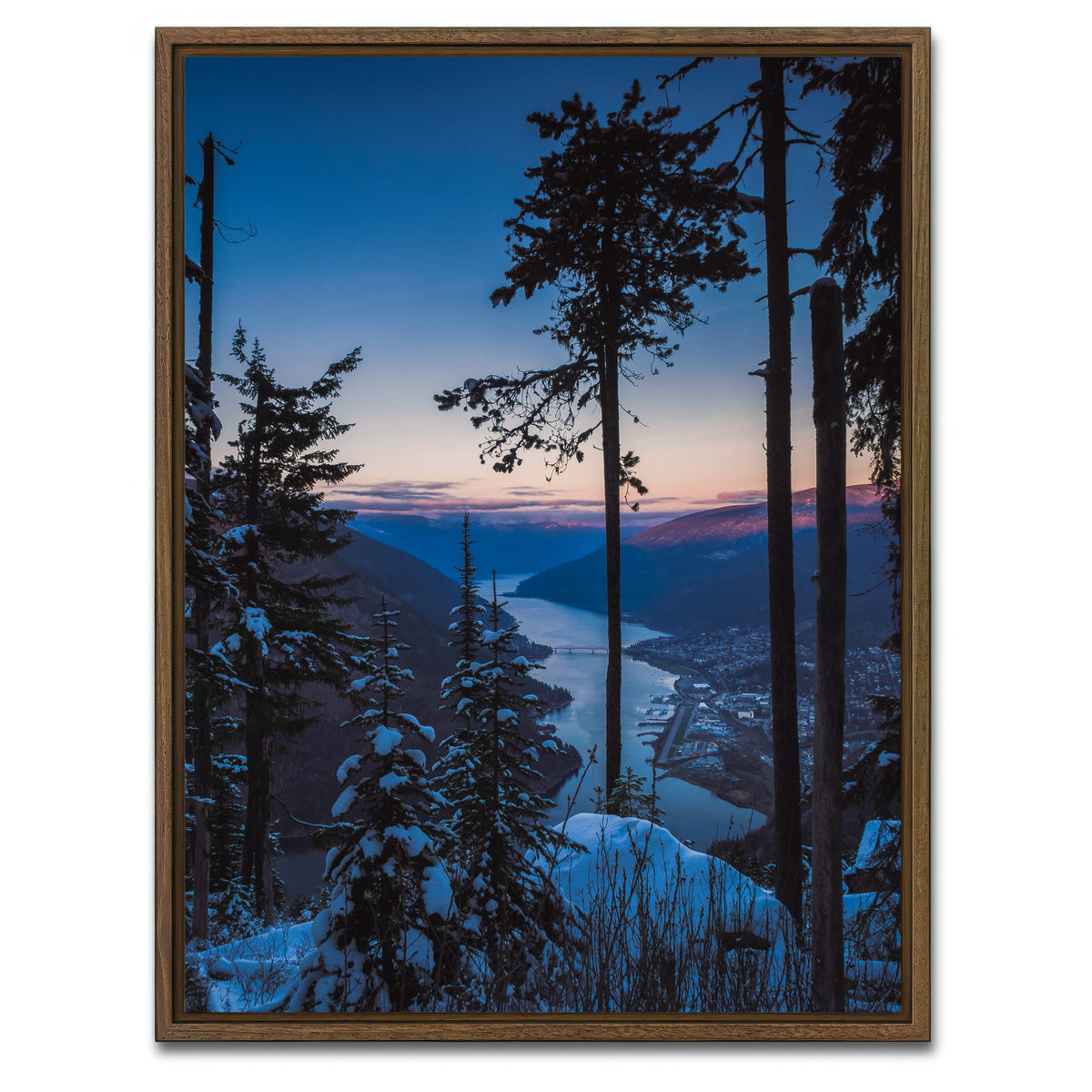 AUTO-MOCKUP WHITE | Giveout Creek | 1 Piece | Walnut Framed Canvas | group=3x4