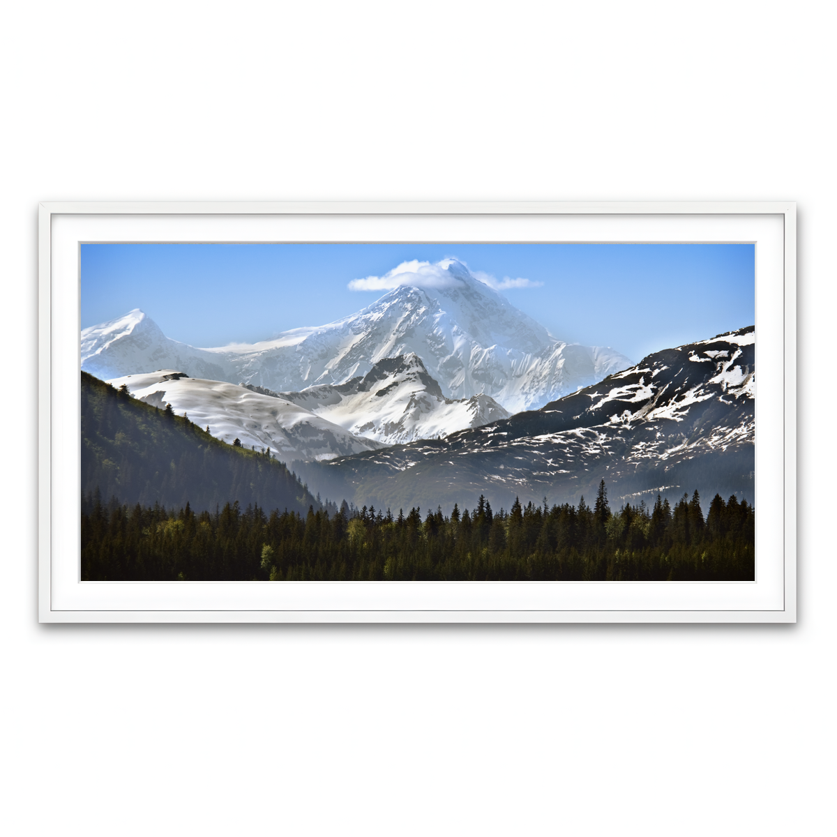 Framed Print 2x1 White