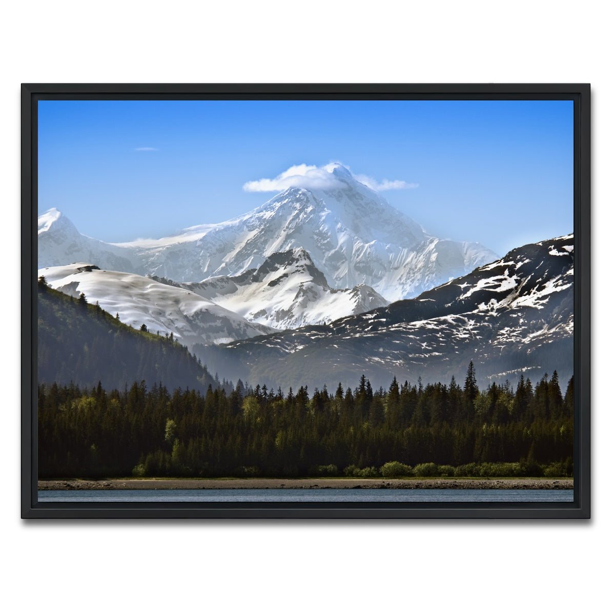 AUTO-MOCKUP WHITE | Glacier Bay National Park Alaska | 1 Piece | Black Framed Canvas | group=4x3