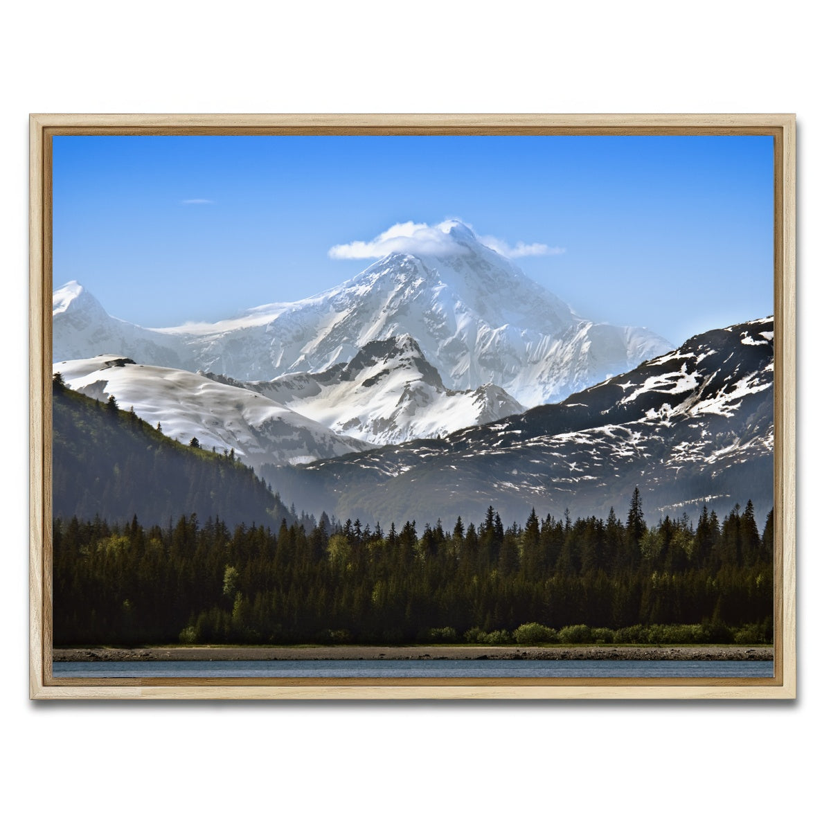 AUTO-MOCKUP WHITE | Glacier Bay National Park Alaska | 1 Piece | Natural Framed Canvas | group=4x3