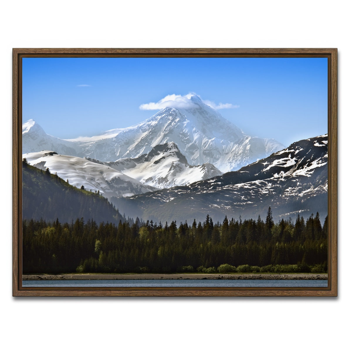 AUTO-MOCKUP WHITE | Glacier Bay National Park Alaska | 1 Piece | Walnut Framed Canvas | group=4x3