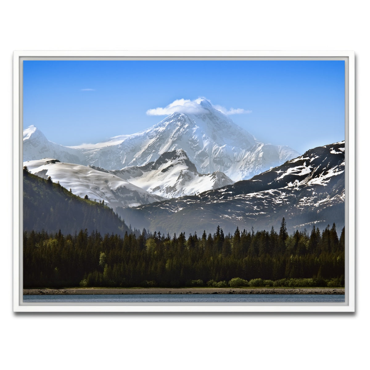 AUTO-MOCKUP WHITE | Glacier Bay National Park Alaska | 1 Piece | White Framed Canvas | group=4x3