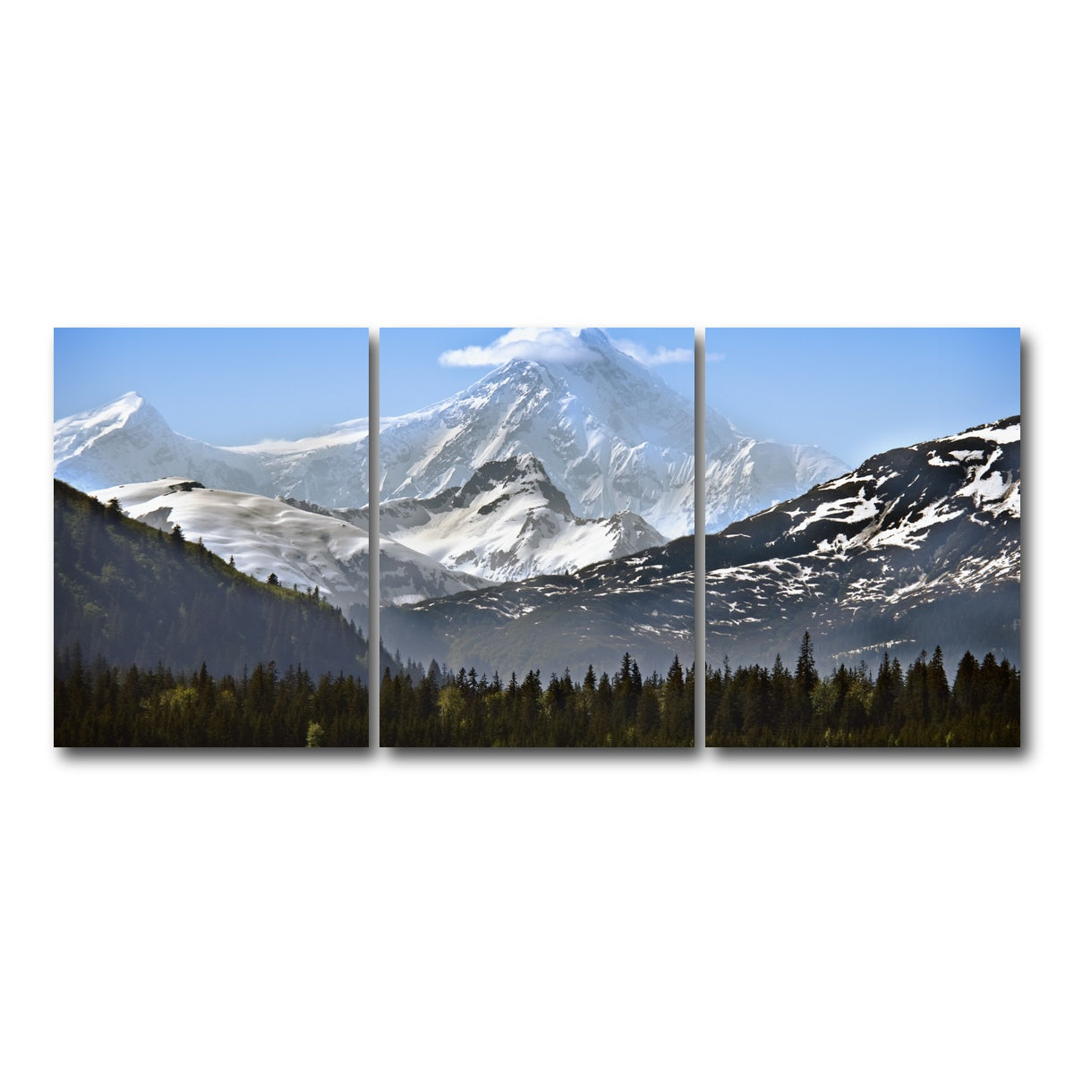AUTO-MOCKUP WHITE | Glacier Bay National Park Alaska | 3 Piece | Gallery Wrap Canvas | group=18x24