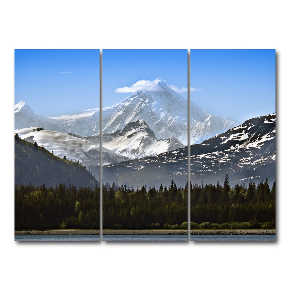AUTO-MOCKUP WHITE | Glacier Bay National Park Alaska | 3 Piece | Gallery Wrap Canvas | group=8x18