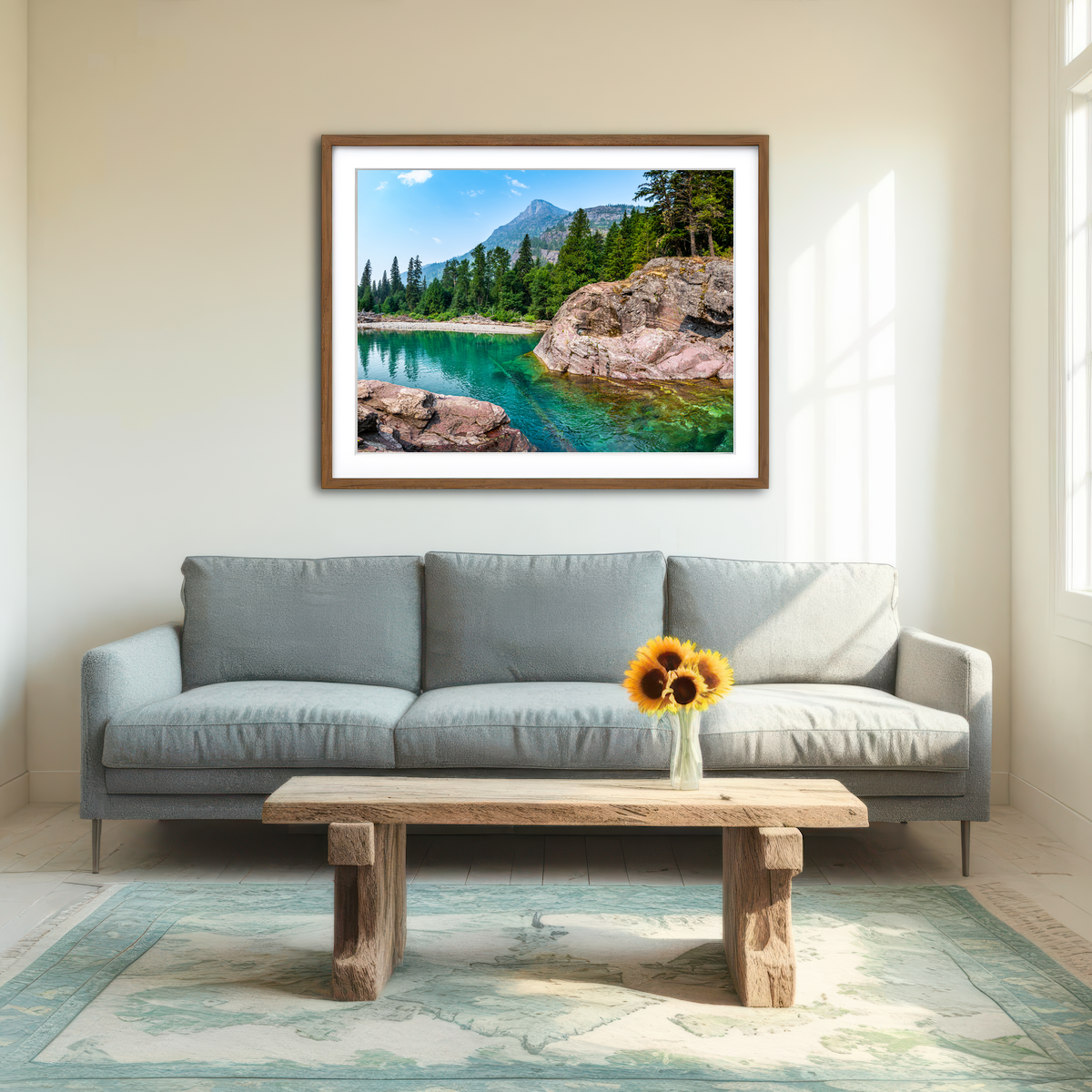 AUTO-MOCKUP ROOM | Glacier River Wall Art