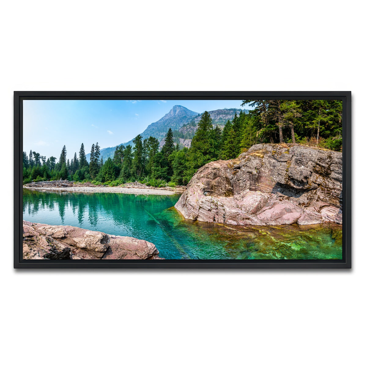 AUTO-MOCKUP WHITE | Glacier River | 1 Piece | Black Framed Canvas | group=2x1