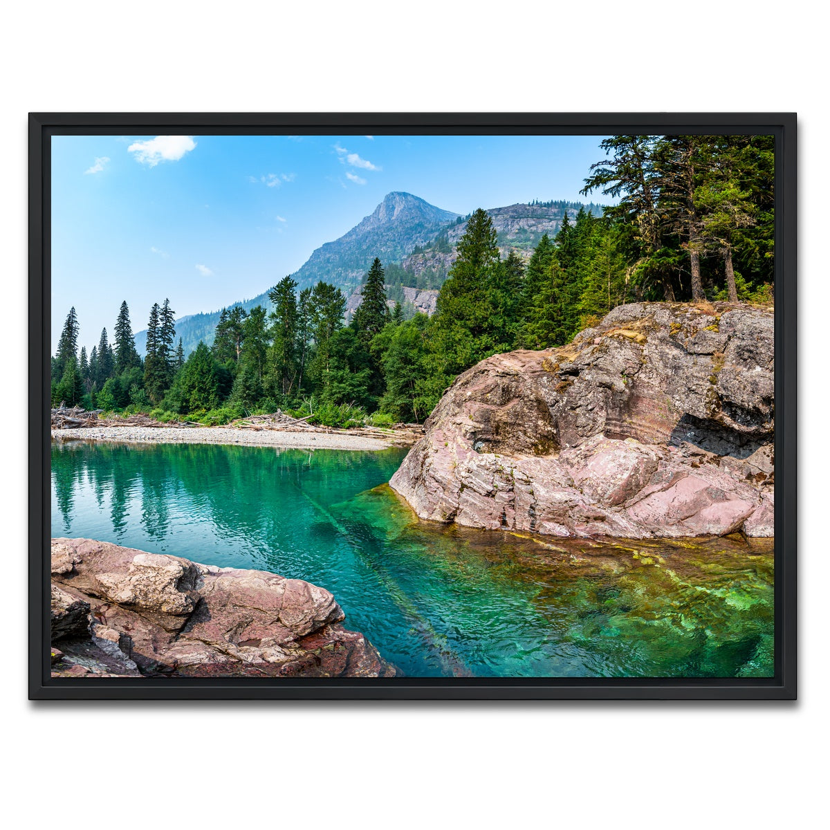 AUTO-MOCKUP WHITE | Glacier River | 1 Piece | Black Framed Canvas | group=4x3