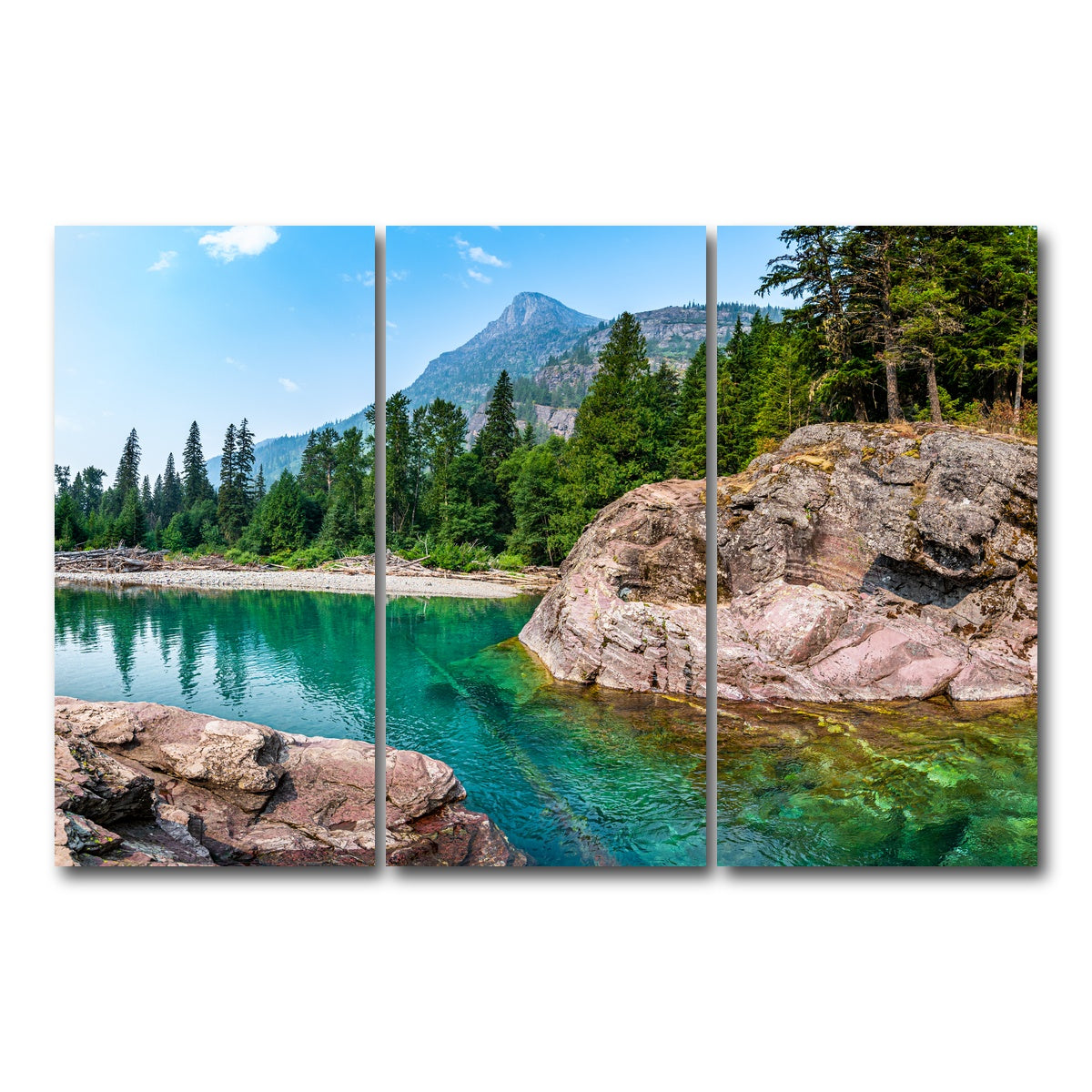 AUTO-MOCKUP WHITE | Glacier River | 3 Piece | Gallery Wrap Canvas | group=12x24