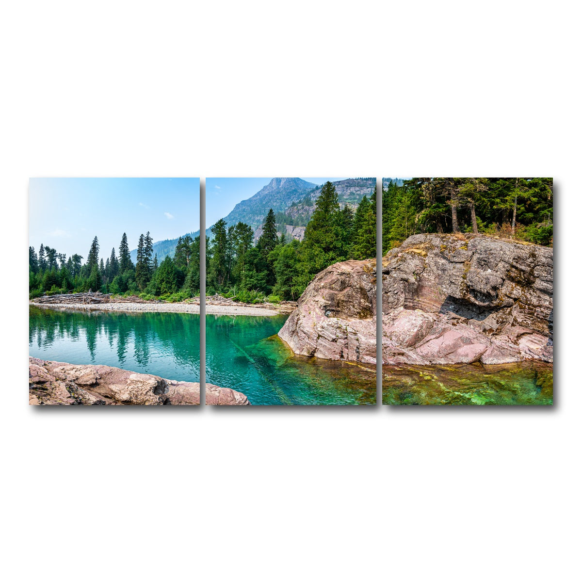 AUTO-MOCKUP WHITE | Glacier River | 3 Piece | Gallery Wrap Canvas | group=18x24