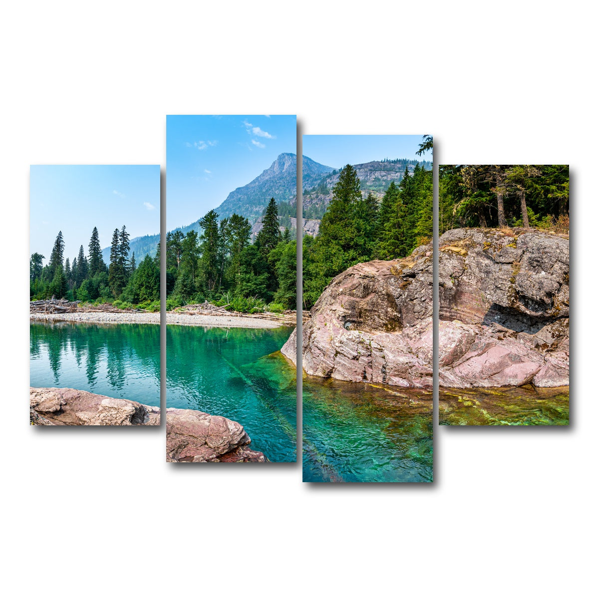 AUTO-MOCKUP WHITE | Glacier River | 4 Piece | Gallery Wrap Canvas | group=4_short