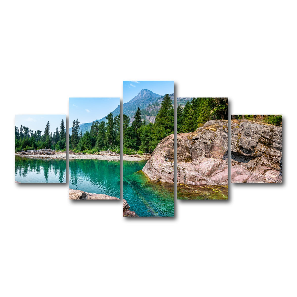 AUTO-MOCKUP WHITE | Glacier River | 5 Piece | Gallery Wrap Canvas | group=5_short