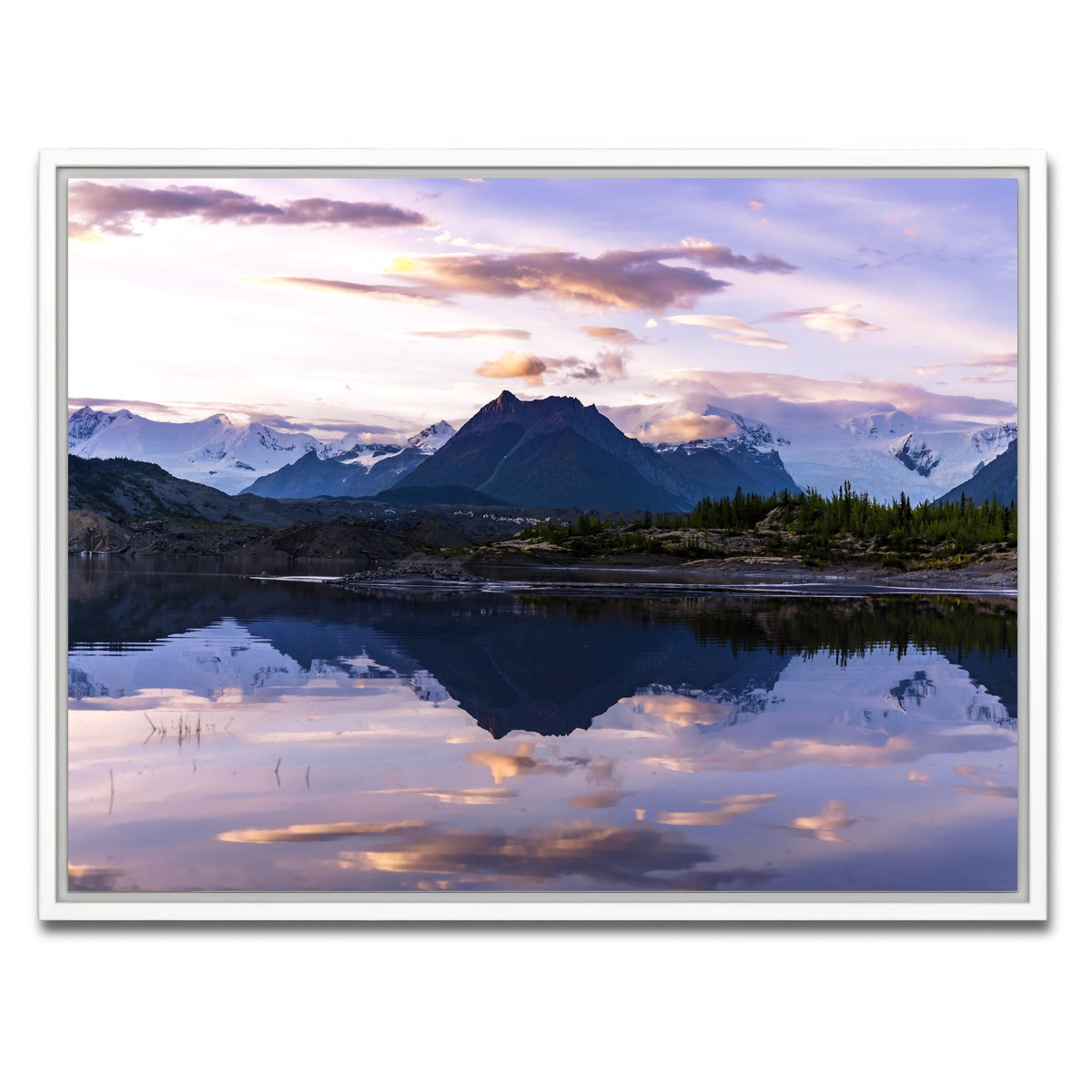 AUTO-MOCKUP WHITE | Glacier Sunset | 1 Piece | White Framed Canvas | group=4x3
