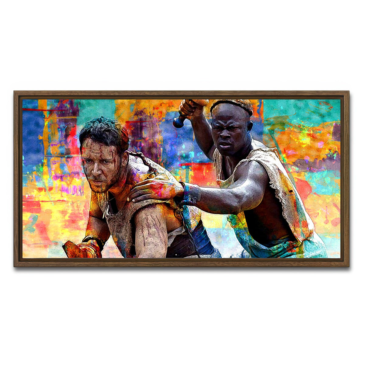 AUTO-MOCKUP WHITE | Gladiators | 1 Piece | Walnut Framed Canvas | group=2x1