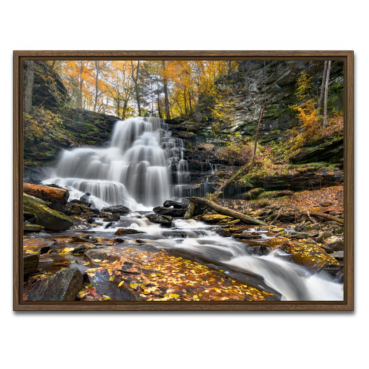 AUTO-MOCKUP WHITE | Glass Half Full | 1 Piece | Walnut Framed Canvas | group=4x3