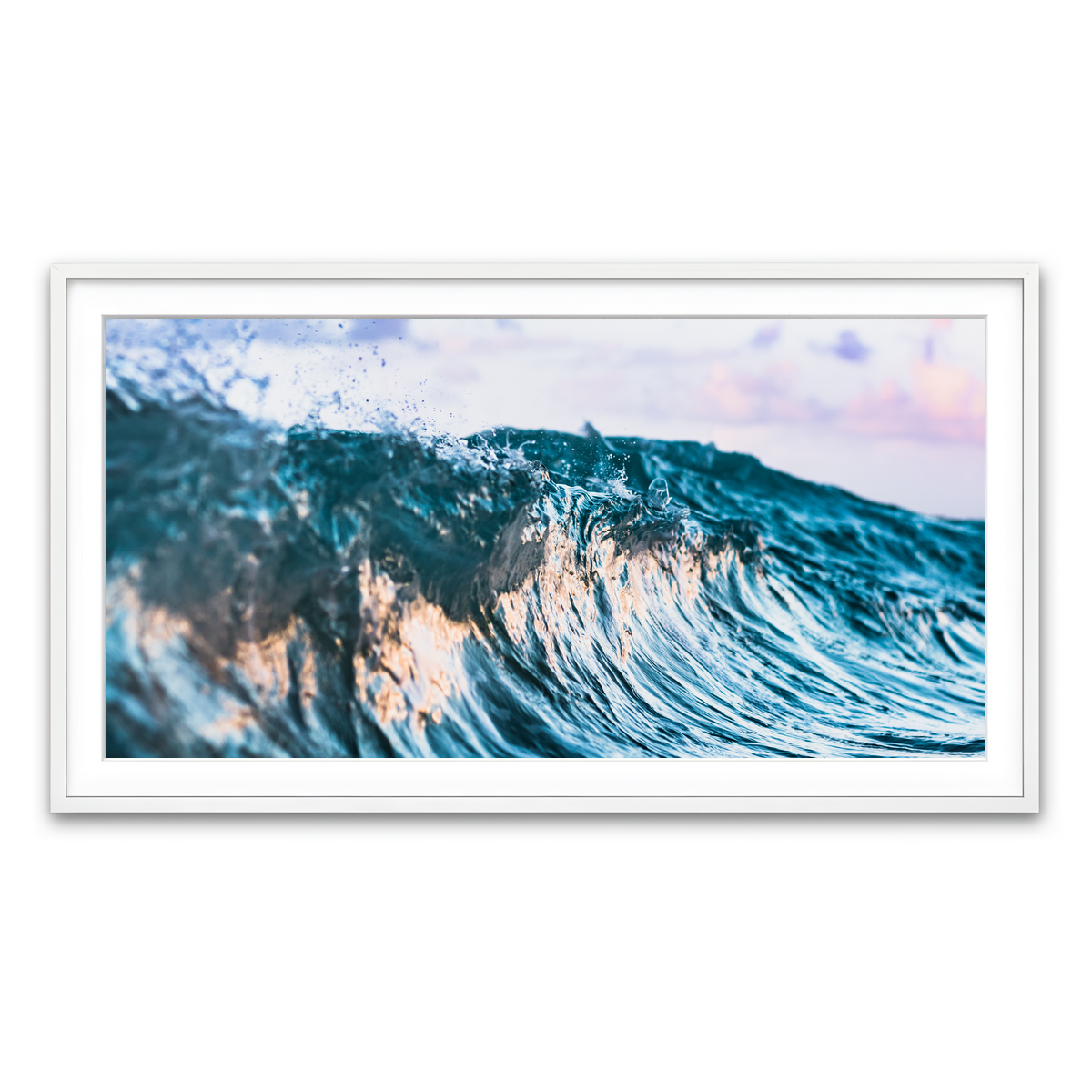 Framed Print 2x1 White