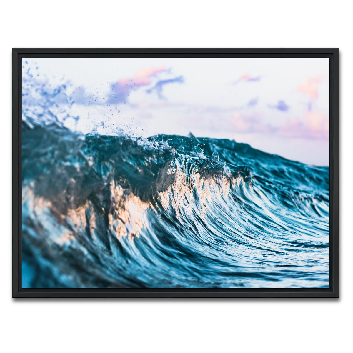 AUTO-MOCKUP WHITE | Glassy Break | 1 Piece | Black Framed Canvas | group=4x3