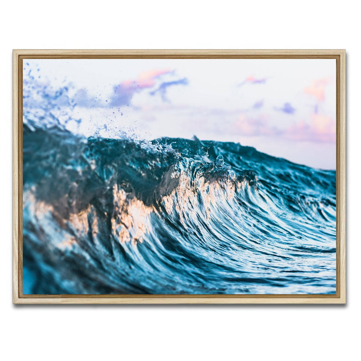 AUTO-MOCKUP WHITE | Glassy Break | 1 Piece | Natural Framed Canvas | group=4x3