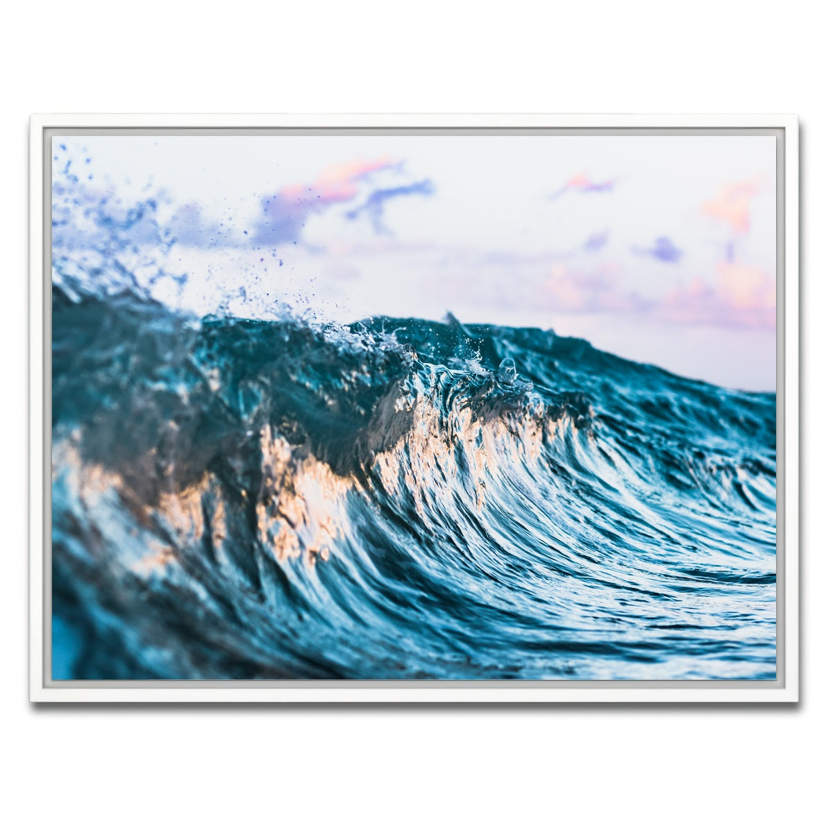 AUTO-MOCKUP WHITE | Glassy Break | 1 Piece | White Framed Canvas | group=4x3
