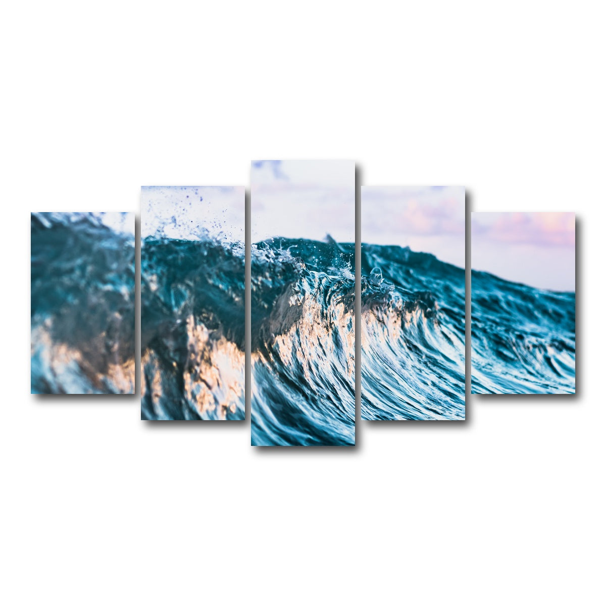 AUTO-MOCKUP WHITE | Glassy Break | 5 Piece | Gallery Wrap Canvas | group=5_normal