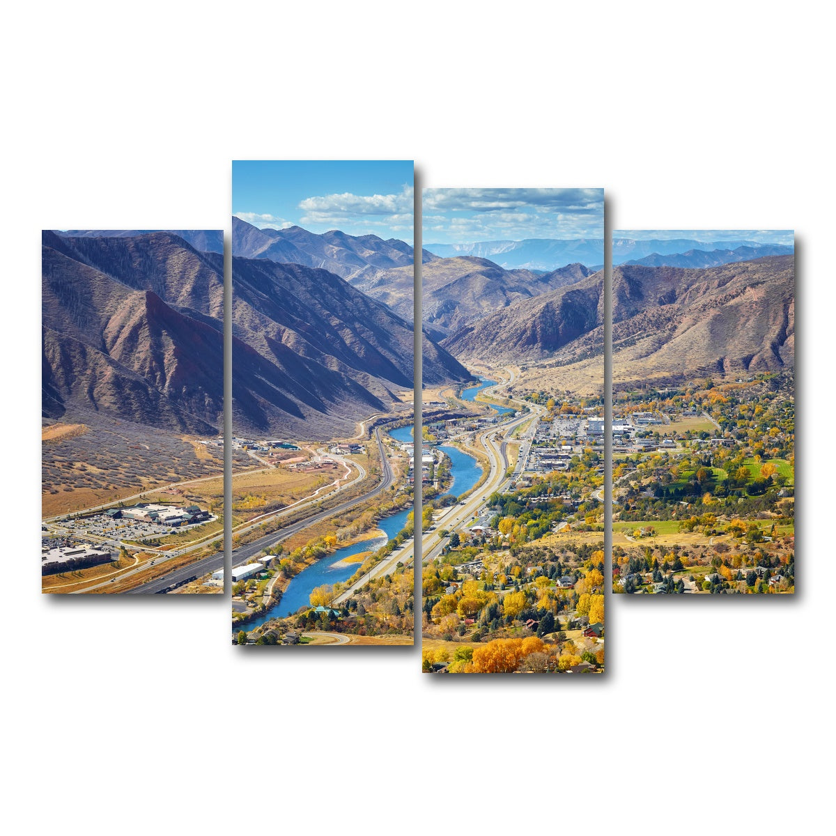 AUTO-MOCKUP WHITE | Glenwood Springs | 4 Piece | Gallery Wrap Canvas | group=4_short