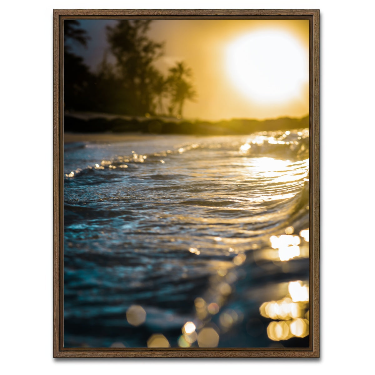 AUTO-MOCKUP WHITE | Glistening Waters | 1 Piece | Walnut Framed Canvas | group=3x4