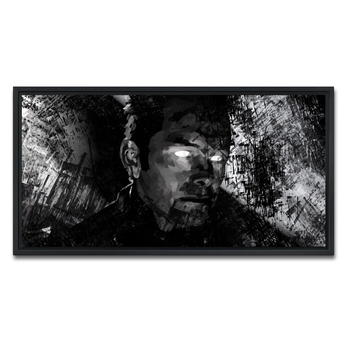 AUTO-MOCKUP WHITE | Glow | 1 Piece | Black Framed Canvas | group=2x1