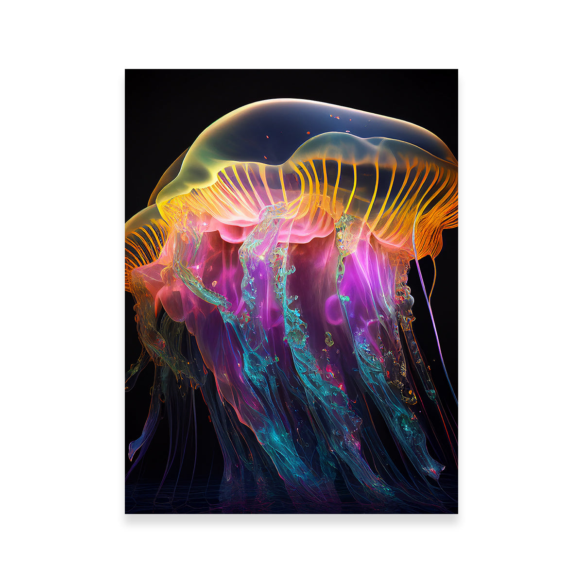 Glowing Jellyfish Wall Art