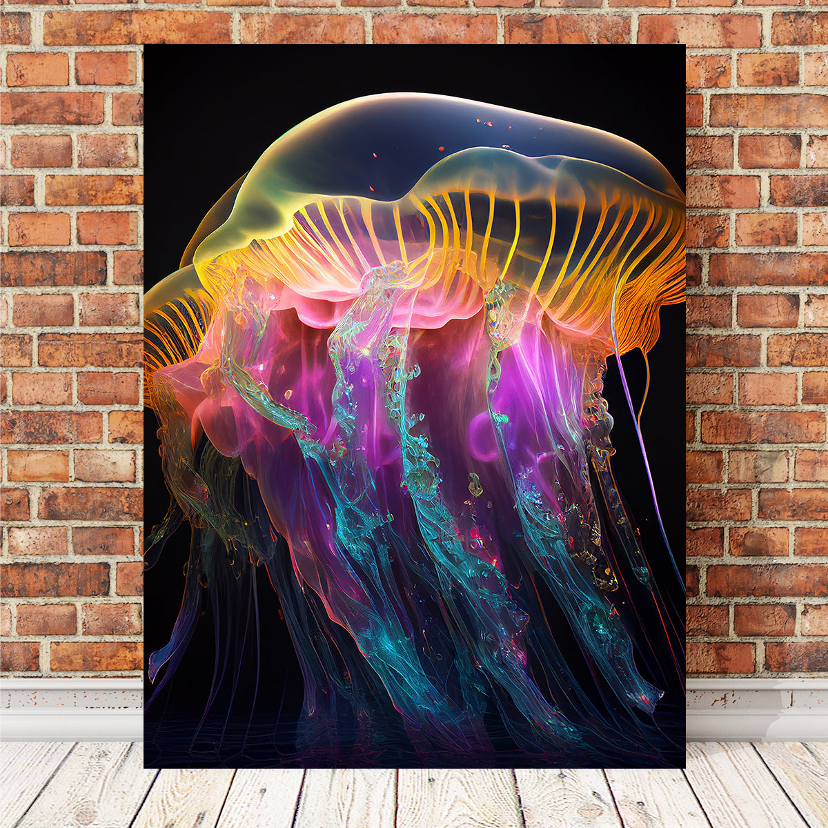 Glowing Jellyfish Wall Art