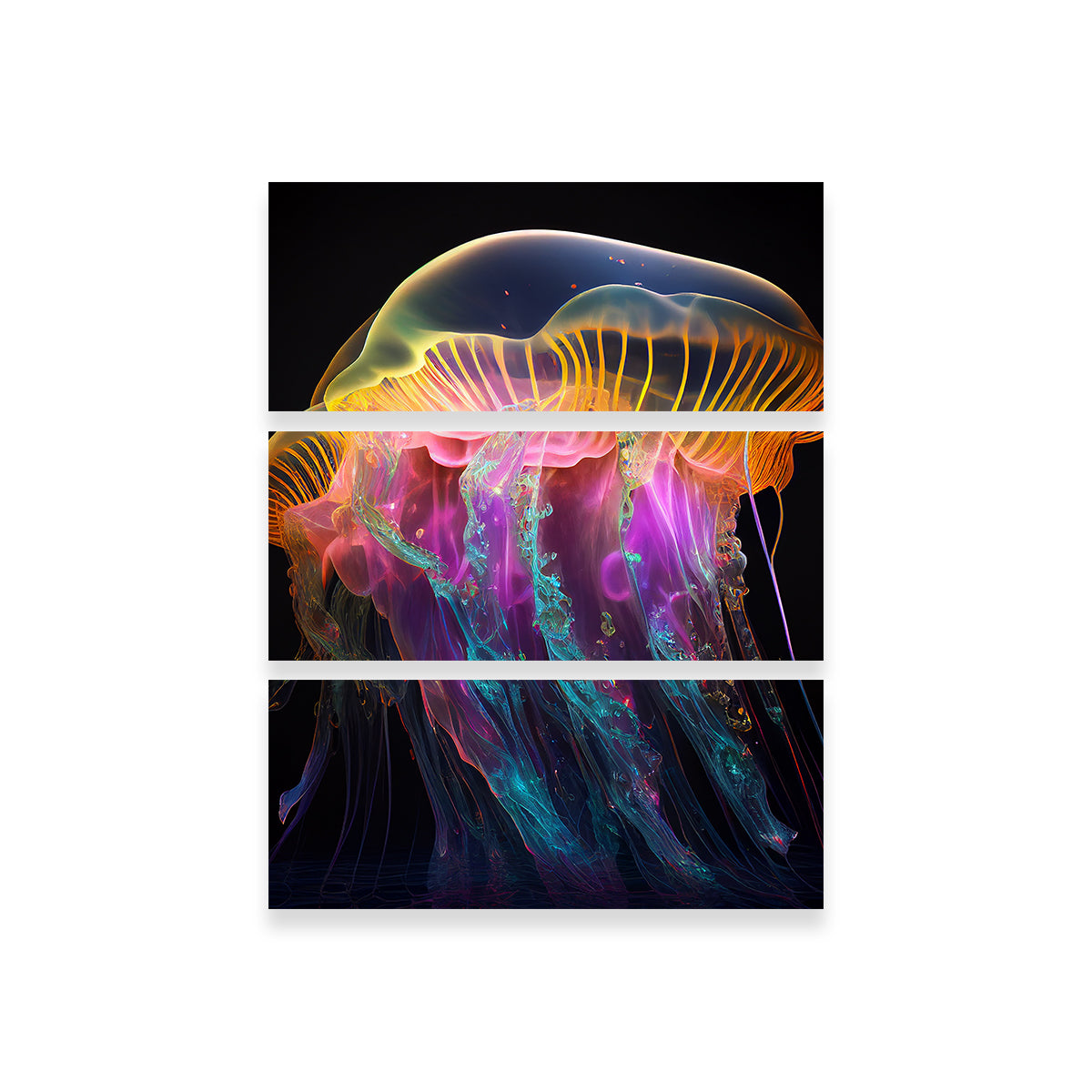 Glowing Jellyfish Wall Art