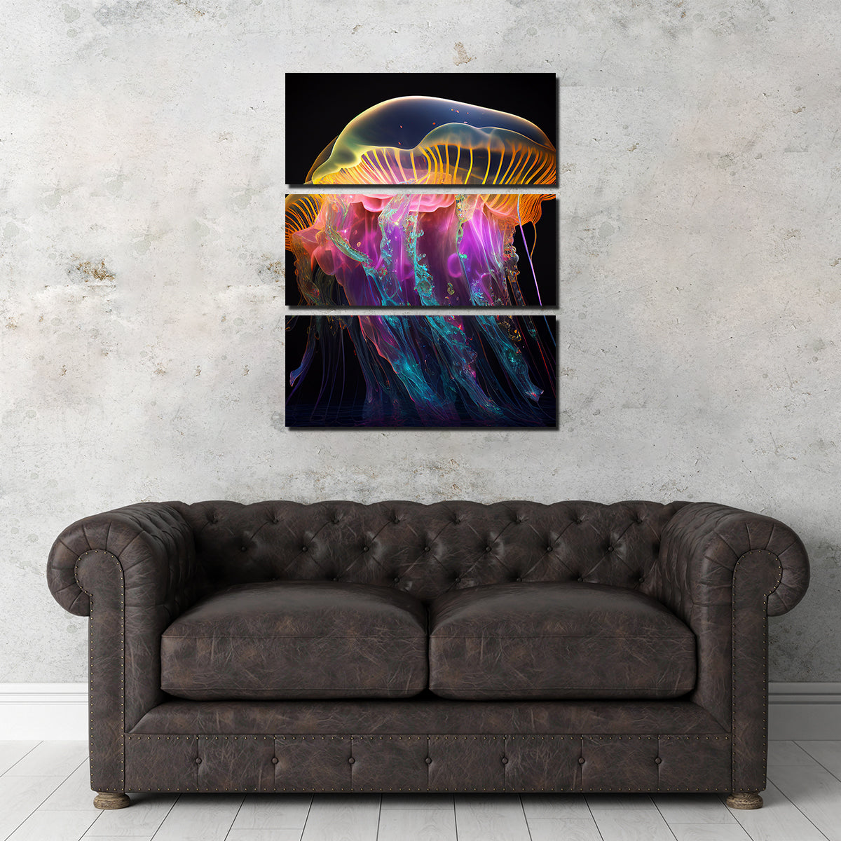 Glowing Jellyfish Wall Art