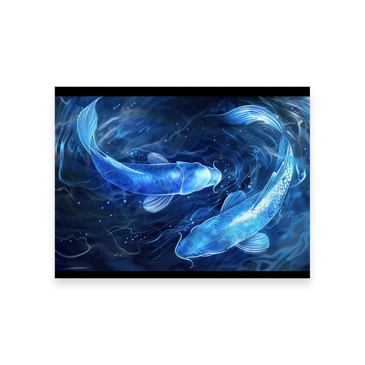 Glowing Koi Fish Wall Art