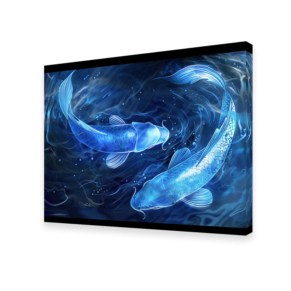 Glowing Koi Fish Wall Art