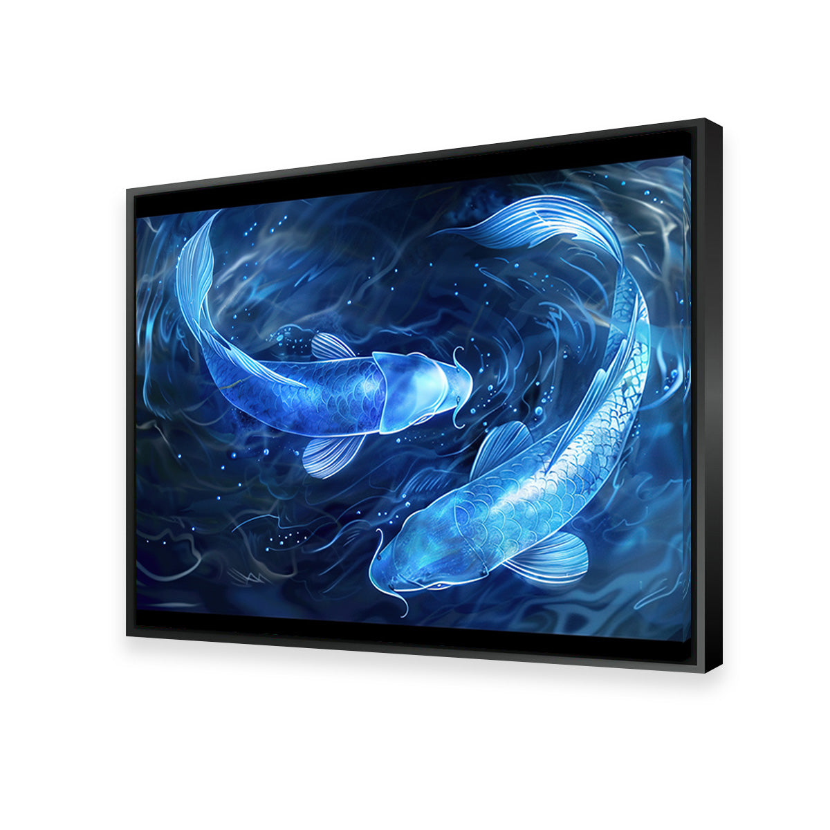 Glowing Koi Fish Wall Art