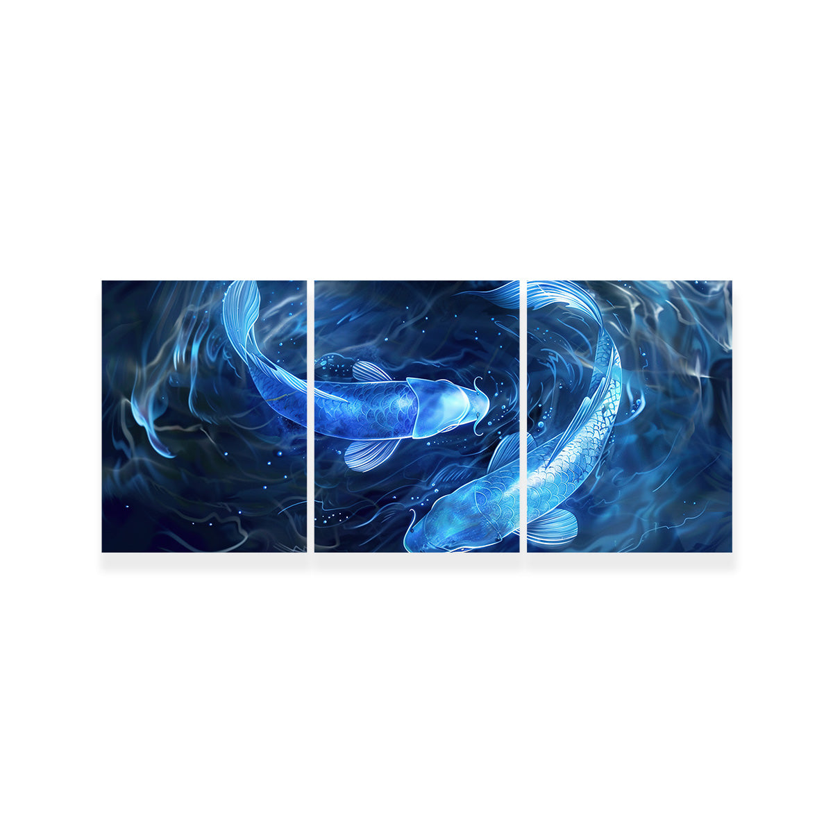 Glowing Koi Fish Wall Art