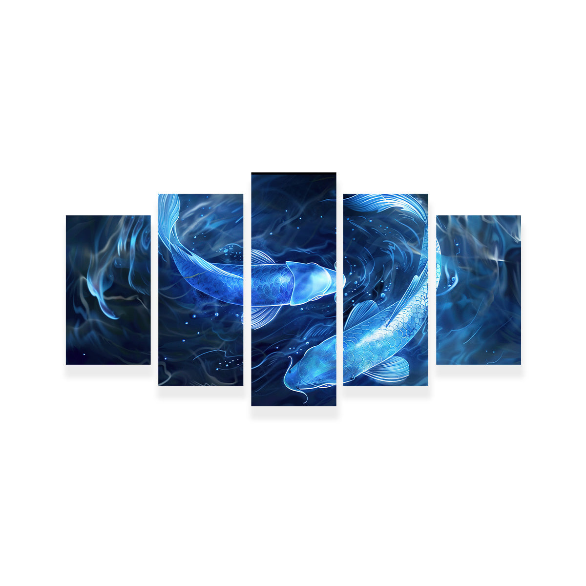 Glowing Koi Fish Wall Art
