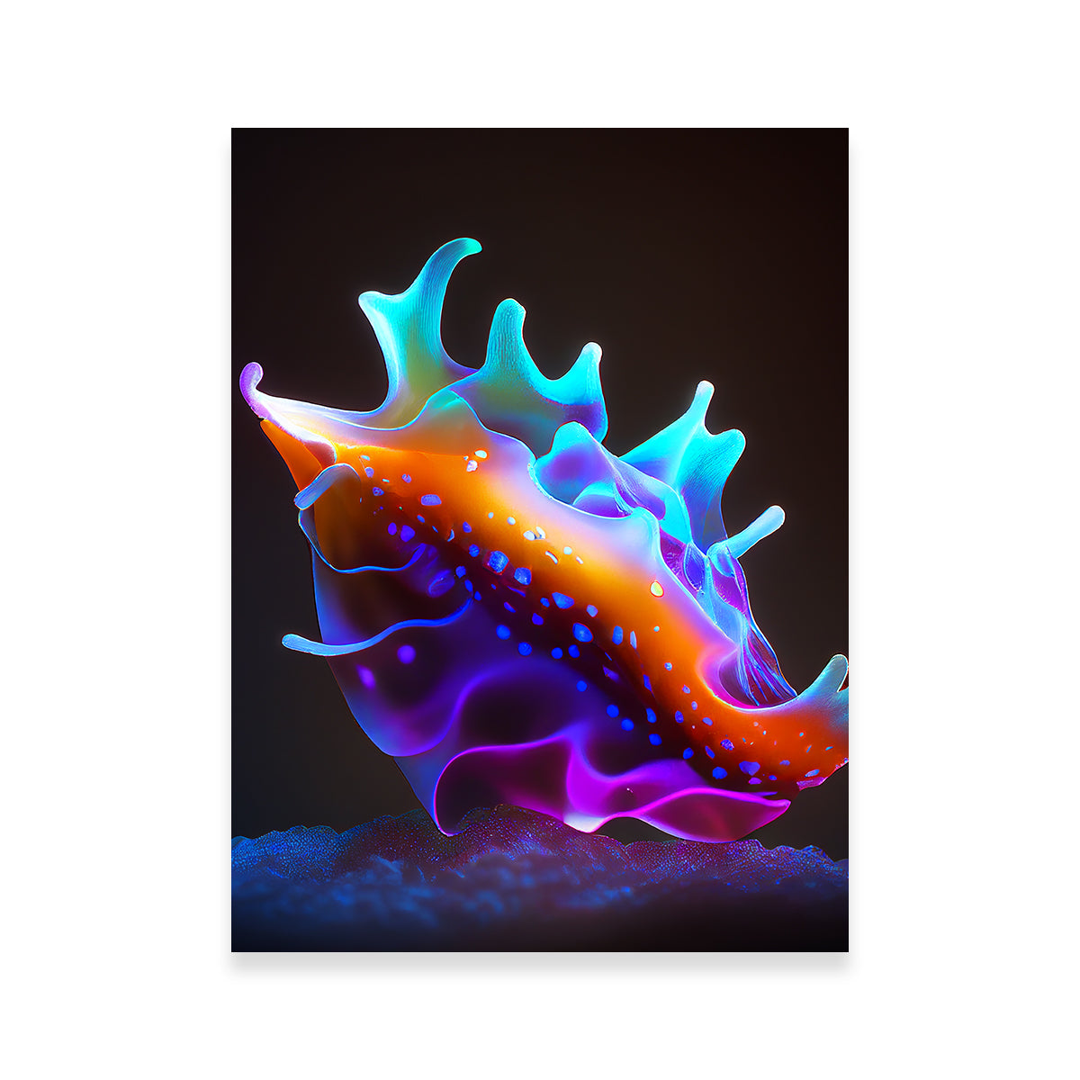 Glowing Nudibranch Wall Art