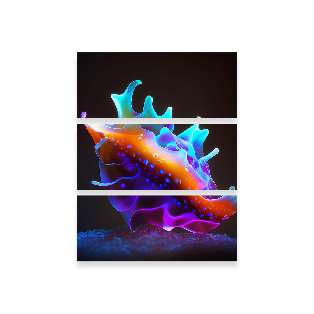 Glowing Nudibranch Wall Art