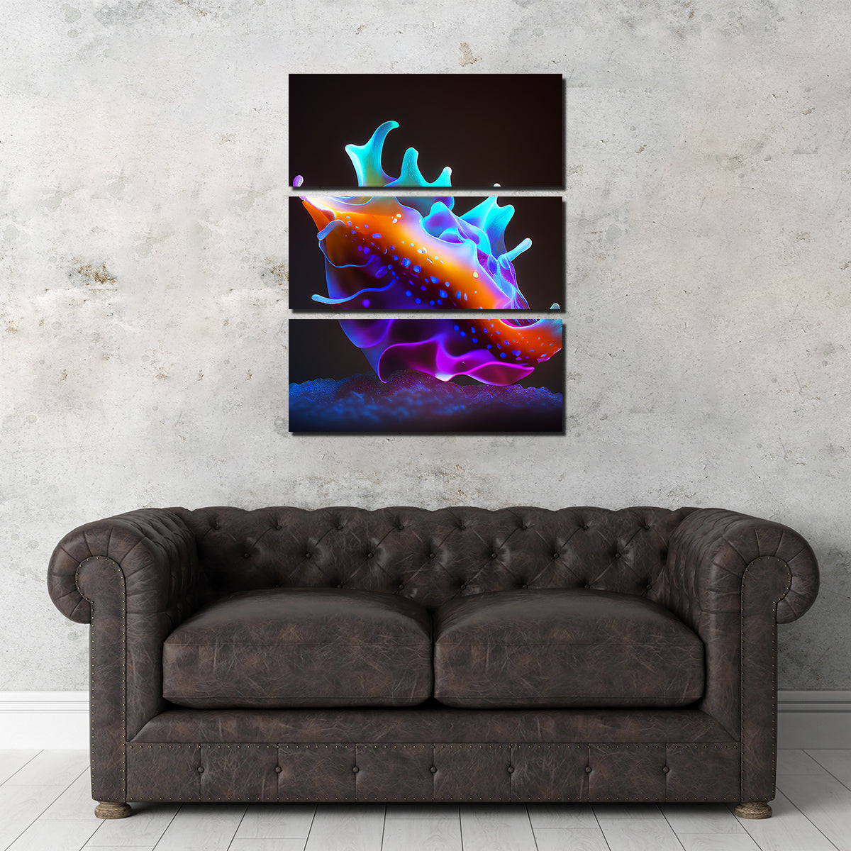 Glowing Nudibranch Wall Art