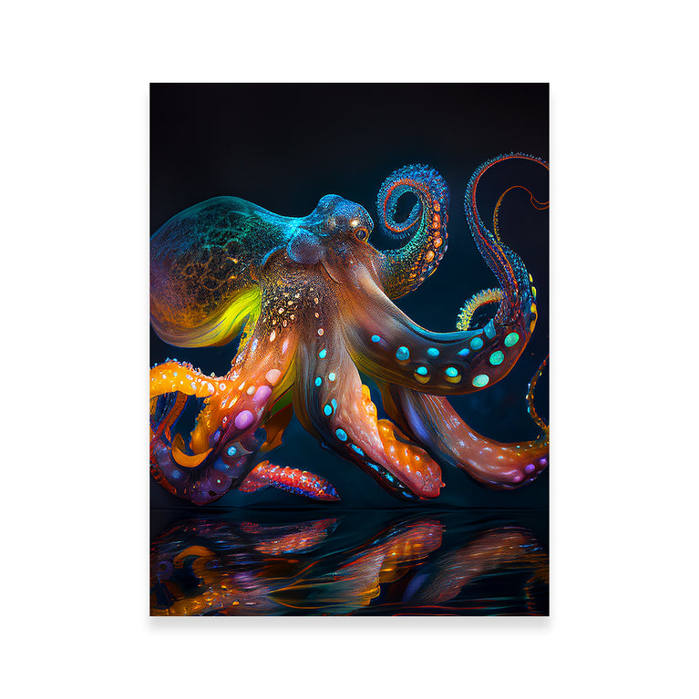 Glowing Octopus – Legendary Wall Art