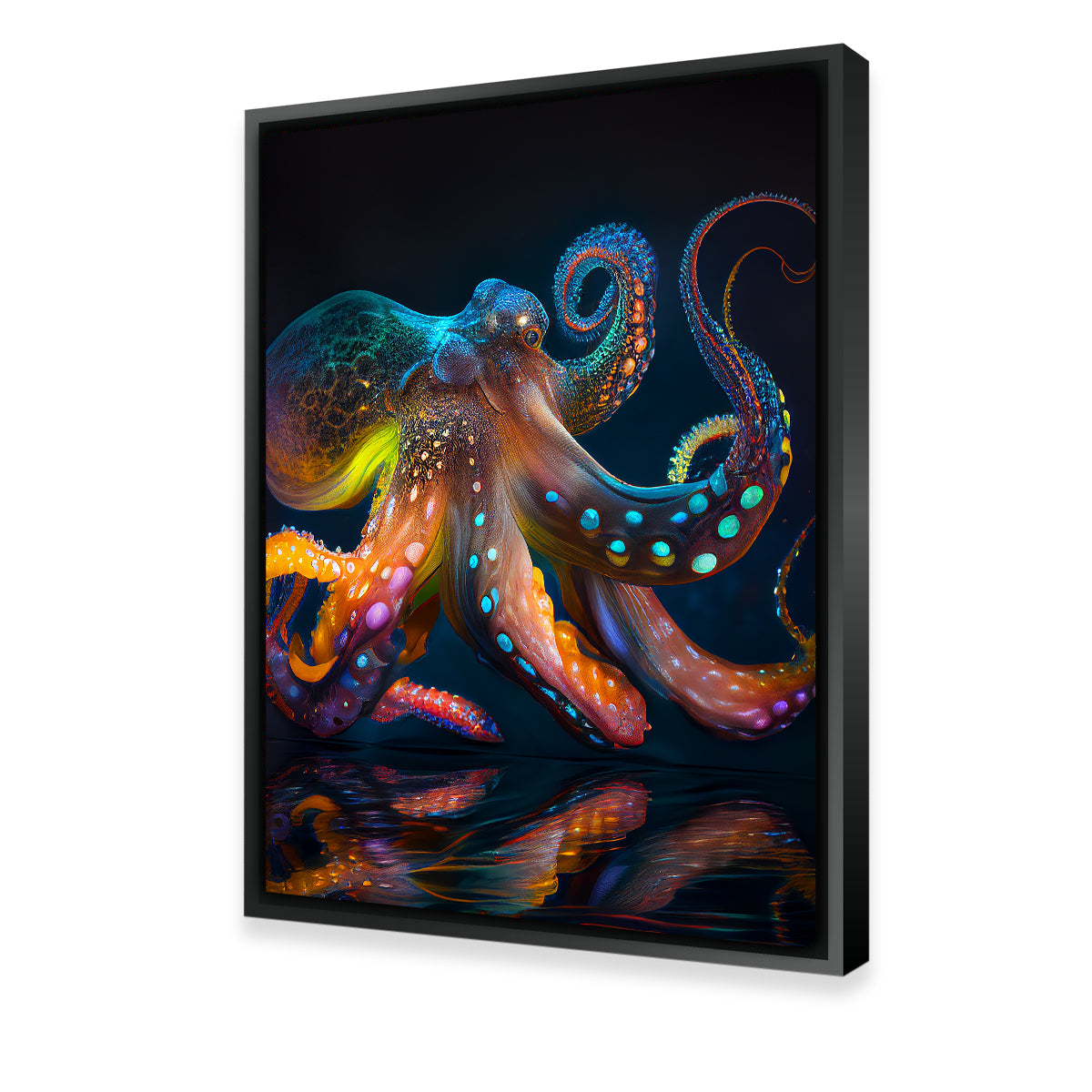 Glowing Octopus Wall Art
